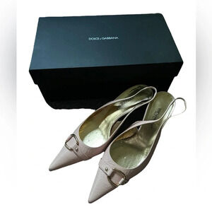 Like New Dolce & Gabbana Pink Mule Kitten Heels, size 36.5